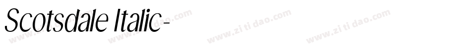 Scotsdale Italic字体转换